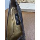 Stuart Weitzman Crocodile Embossed Leather Block Heel Loafers