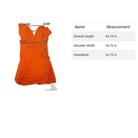 H&M Orange V-Neck Maxi Dress With Adjustable Ties Wide Sleeves Flowy Fit