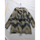 Cripple Creek Hooded Southwestern-Style Open Front Jacket Medium 100% Polyester