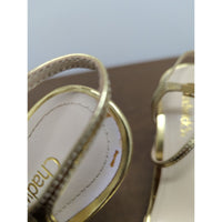 Gold Strappy High Heel Sandals 6.5M