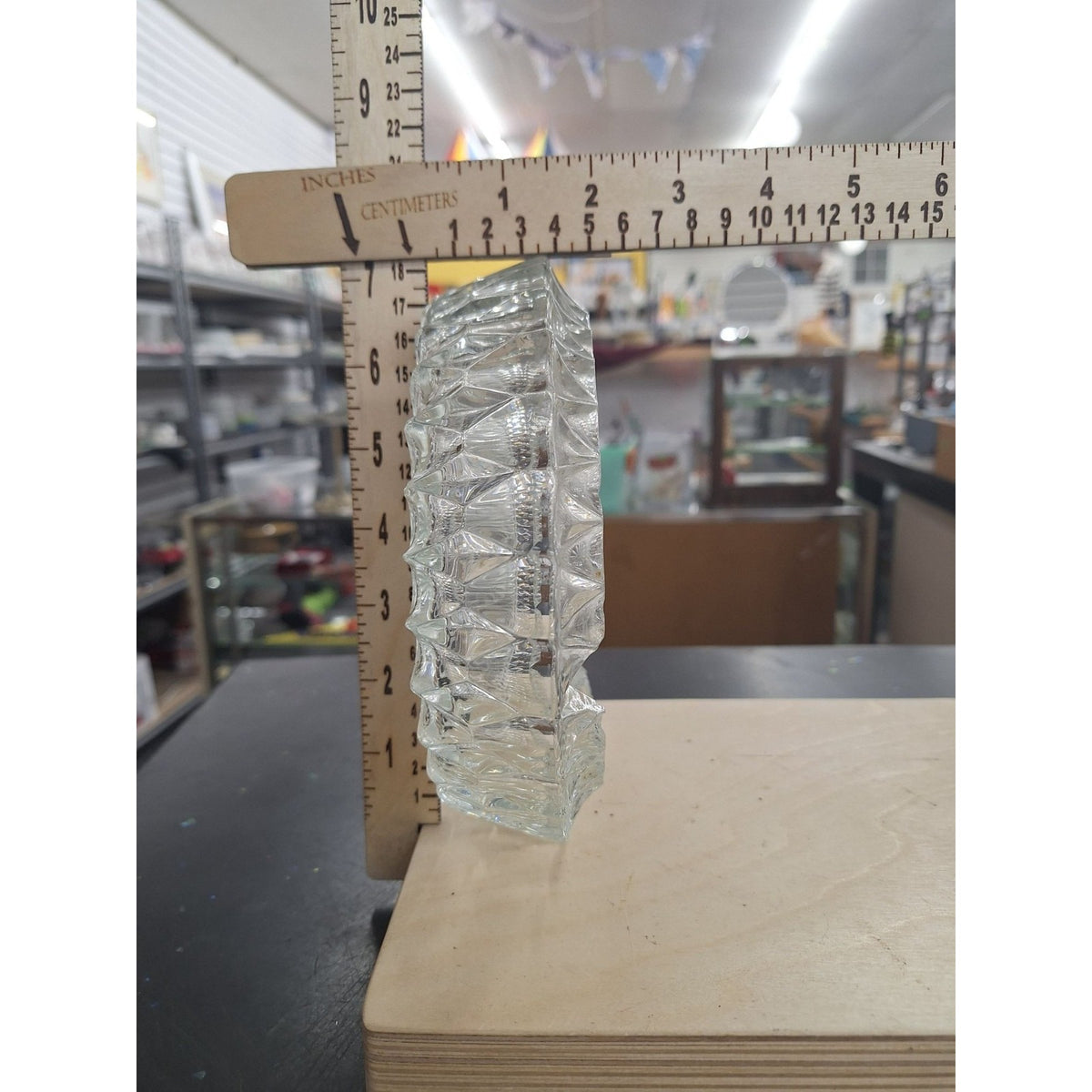 Vintage Clear Glass Crystal Cut Candy Dish Plate