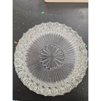 Vintage Clear Glass Crystal Cut Candy Dish Plate