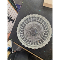 Vintage Clear Glass Crystal Cut Candy Dish Plate