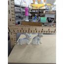 Vintage Porcelain Dog Figurines Set Of 2 Blue & White Japan Stamped Collectibles