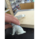 Vintage Porcelain Dog Figurines Set Of 2 Blue & White Japan Stamped Collectibles