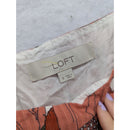 Loft Floral Puff-Sleeve Mini Dress Rust & Pink Poppy Print Smocked Bodice Womens