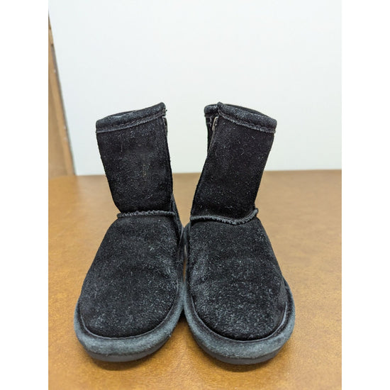 Black Bearpaw Toddler Zip Up Winter Boots Suede Size 6