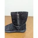 Black Bearpaw Toddler Zip Up Winter Boots Suede Size 6