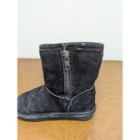 Black Bearpaw Toddler Zip Up Winter Boots Suede Size 6