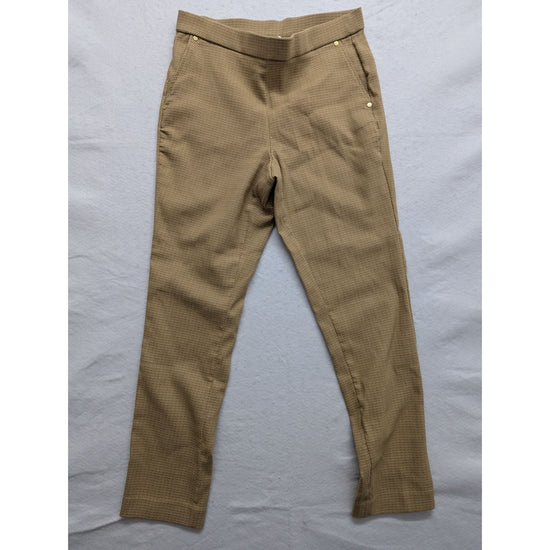 Anne Klein Womens Beige Textured Slim Fit Pants M