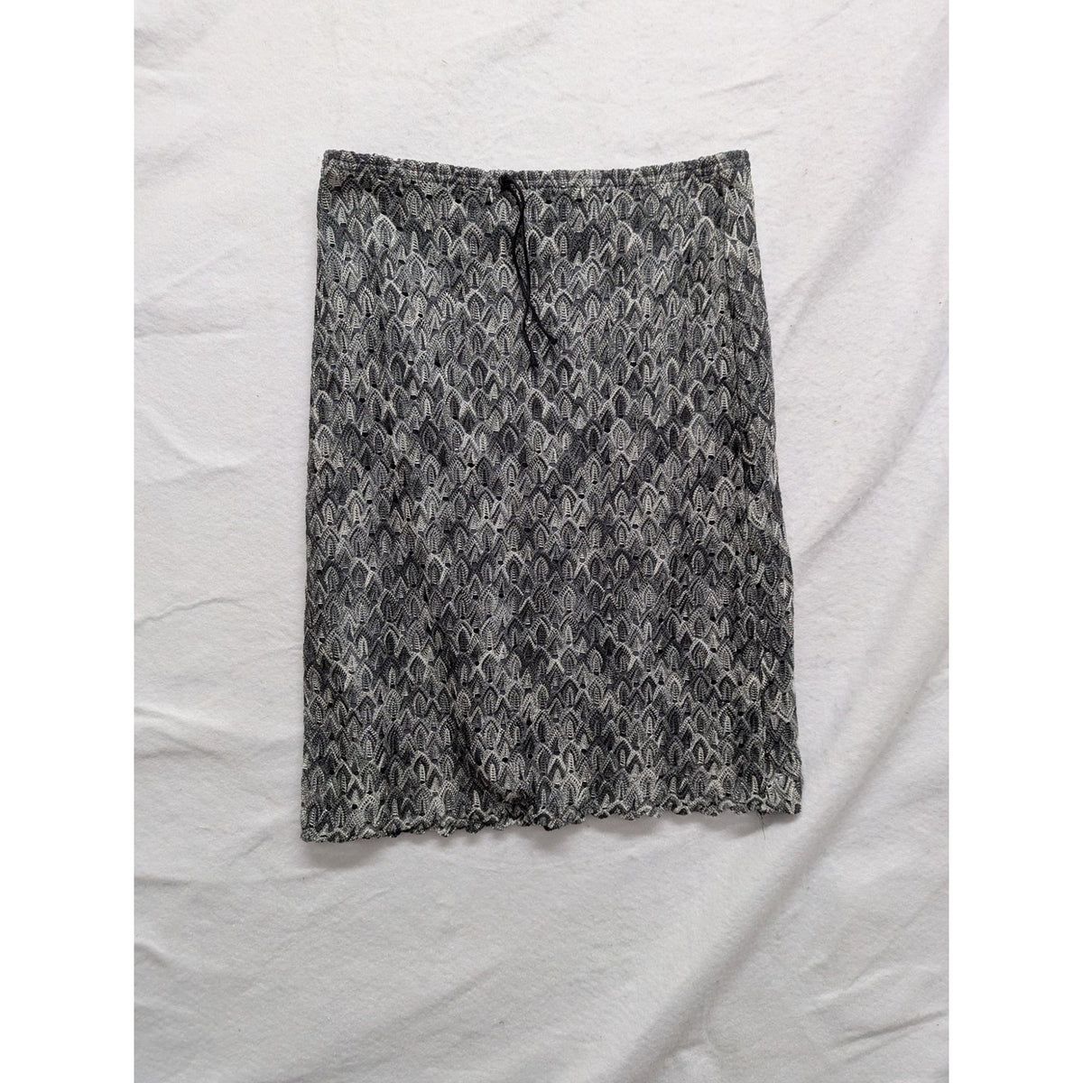 Uncivilized Black & White Patterned Skirt Medium