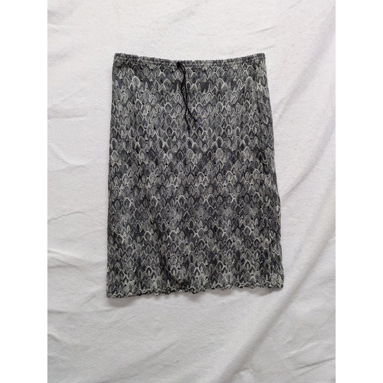 Uncivilized Black & White Patterned Skirt Medium