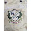 Aeropostale Beige Canvas Crossbody Bag With NY Crest Logo Design