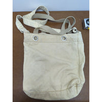 Aeropostale Beige Canvas Crossbody Bag With NY Crest Logo Design