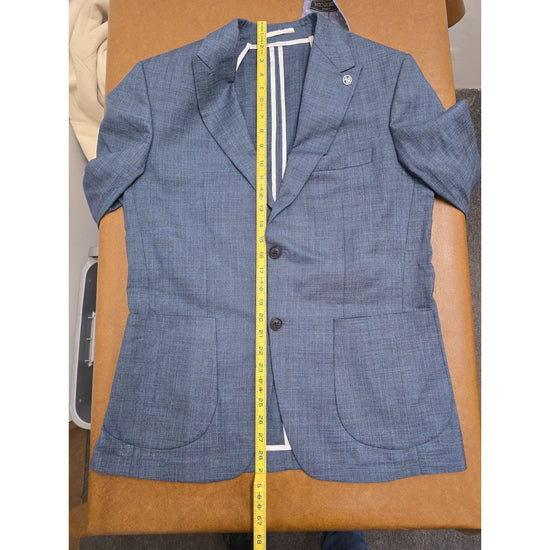 Sartoria Milano Blue Suit Jacket Italy w Shirt, Pants, Ties, and Cufflinks