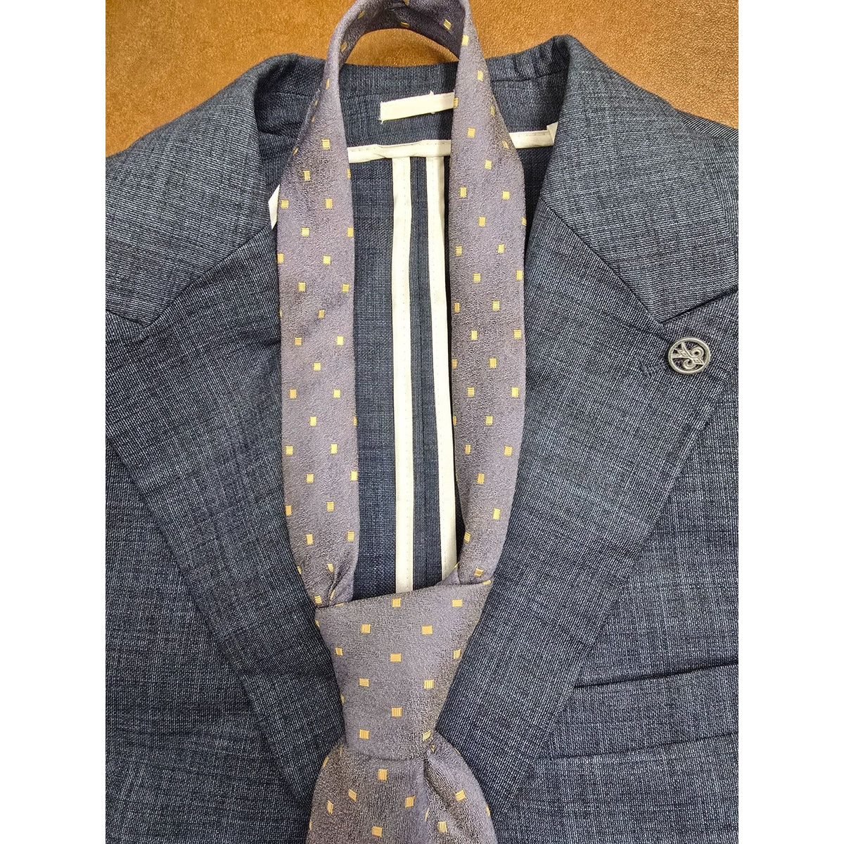 Sartoria Milano Blue Suit Jacket Italy w Shirt, Pants, Ties, and Cufflinks