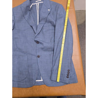 Sartoria Milano Blue Suit Jacket Italy w Shirt, Pants, Ties, and Cufflinks