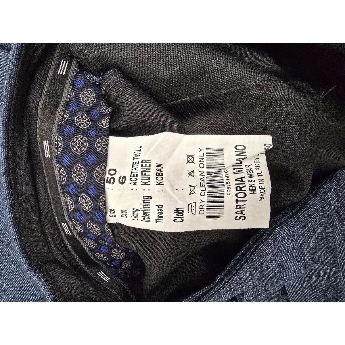 Sartoria Milano Blue Suit Jacket Italy w Shirt, Pants, Ties, and Cufflinks