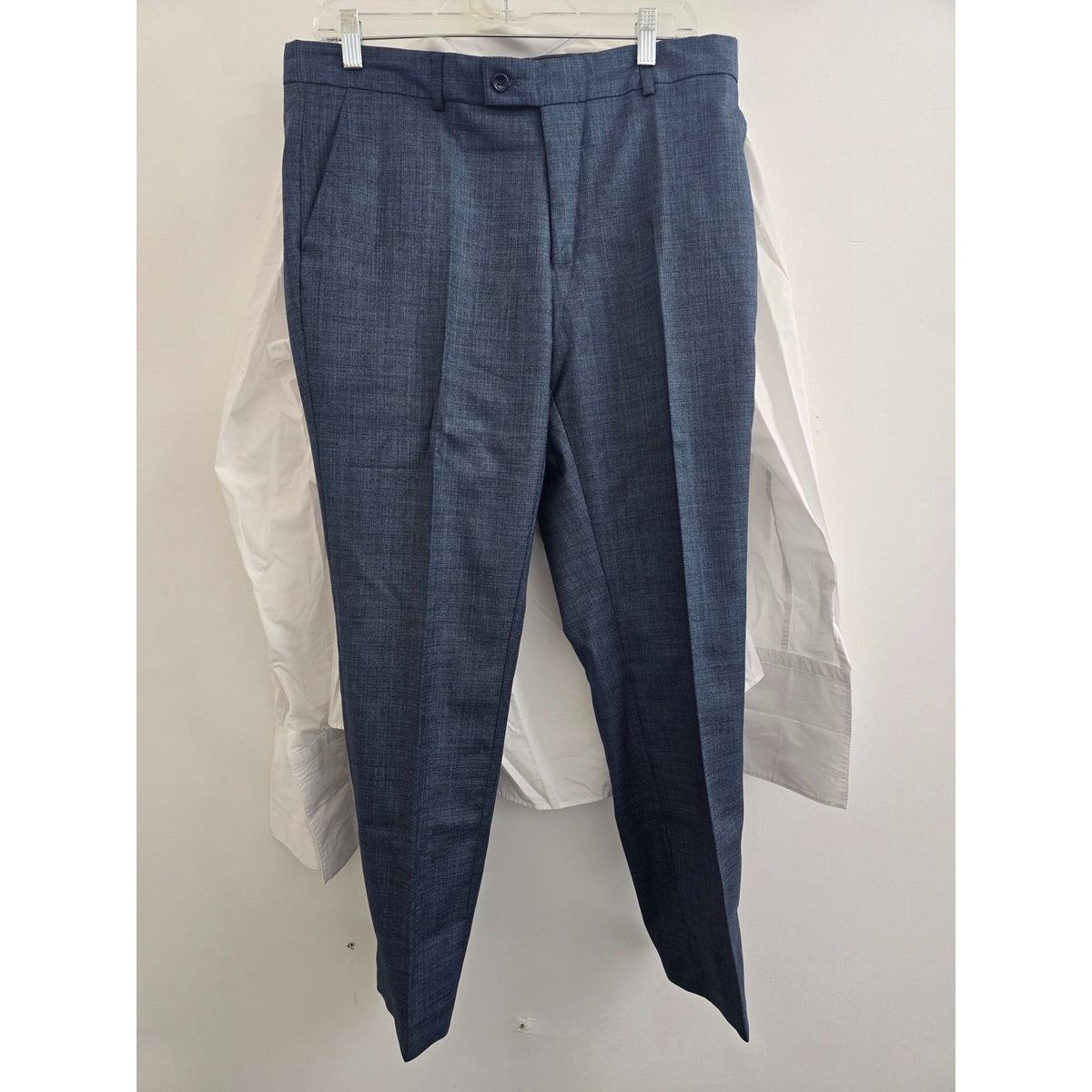 Sartoria Milano Blue Suit Jacket Italy w Shirt, Pants, Ties, and Cufflinks