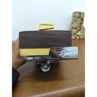 Sunbeam Power Pierce Total Clean Automatic Can Opener & Sharpener In Yellow & Woodgrain Design