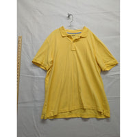 Lands End Mens Yellow Polo Shirt Traditional Fit Size Large