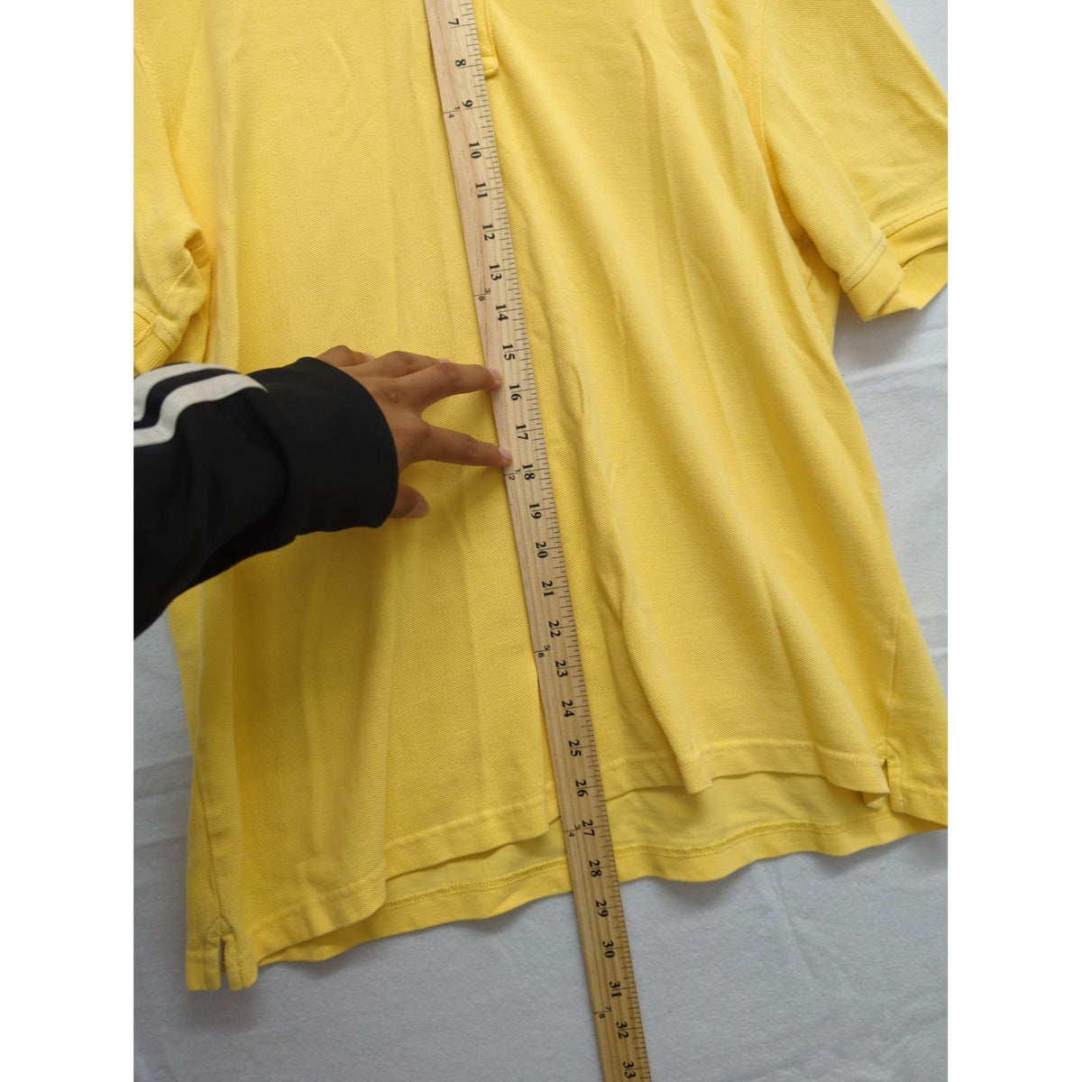 Lands End Mens Yellow Polo Shirt Traditional Fit Size Large