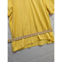 Lands End Mens Yellow Polo Shirt Traditional Fit Size Large