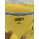 Lands End Mens Yellow Polo Shirt Traditional Fit Size Large