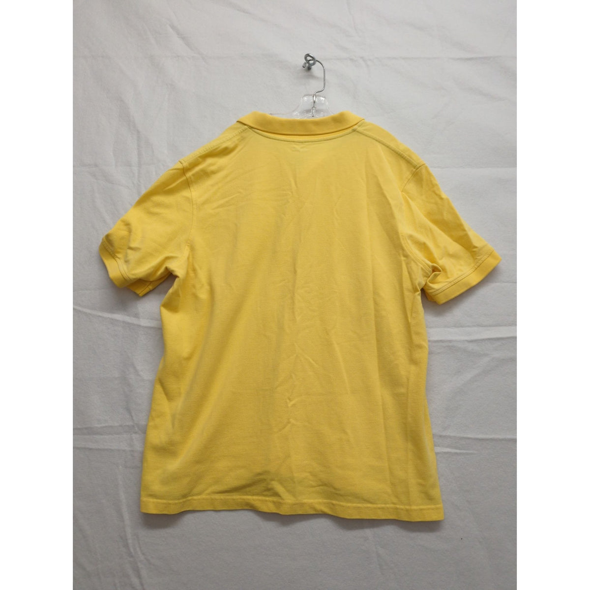 Lands End Mens Yellow Polo Shirt Traditional Fit Size Large