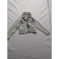 Cracpot Denim 1984 Womens Light Wash Cropped Denim Jacket