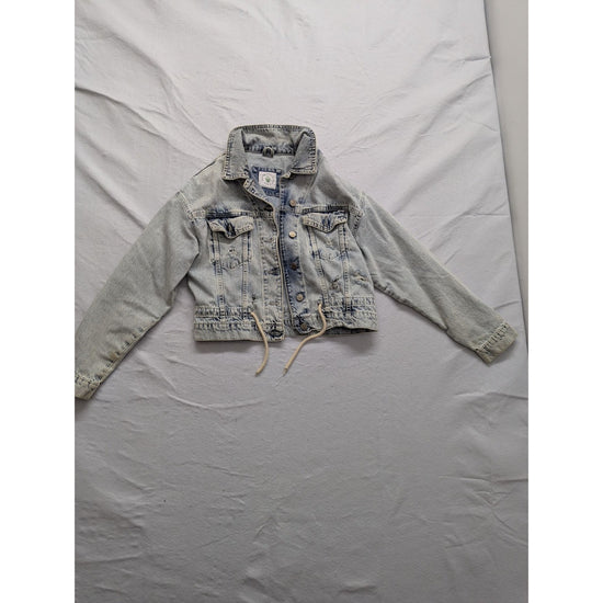 Cracpot Denim 1984 Womens Light Wash Cropped Denim Jacket
