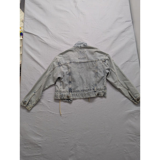 Cracpot Denim 1984 Womens Light Wash Cropped Denim Jacket