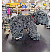 Handmade Furry Gray Animal Plush Dog Sergeant Collectible Mrs. Geppetto