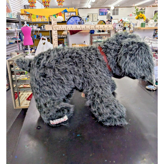 Handmade Furry Gray Animal Plush Dog Sergeant Collectible Mrs. Geppetto
