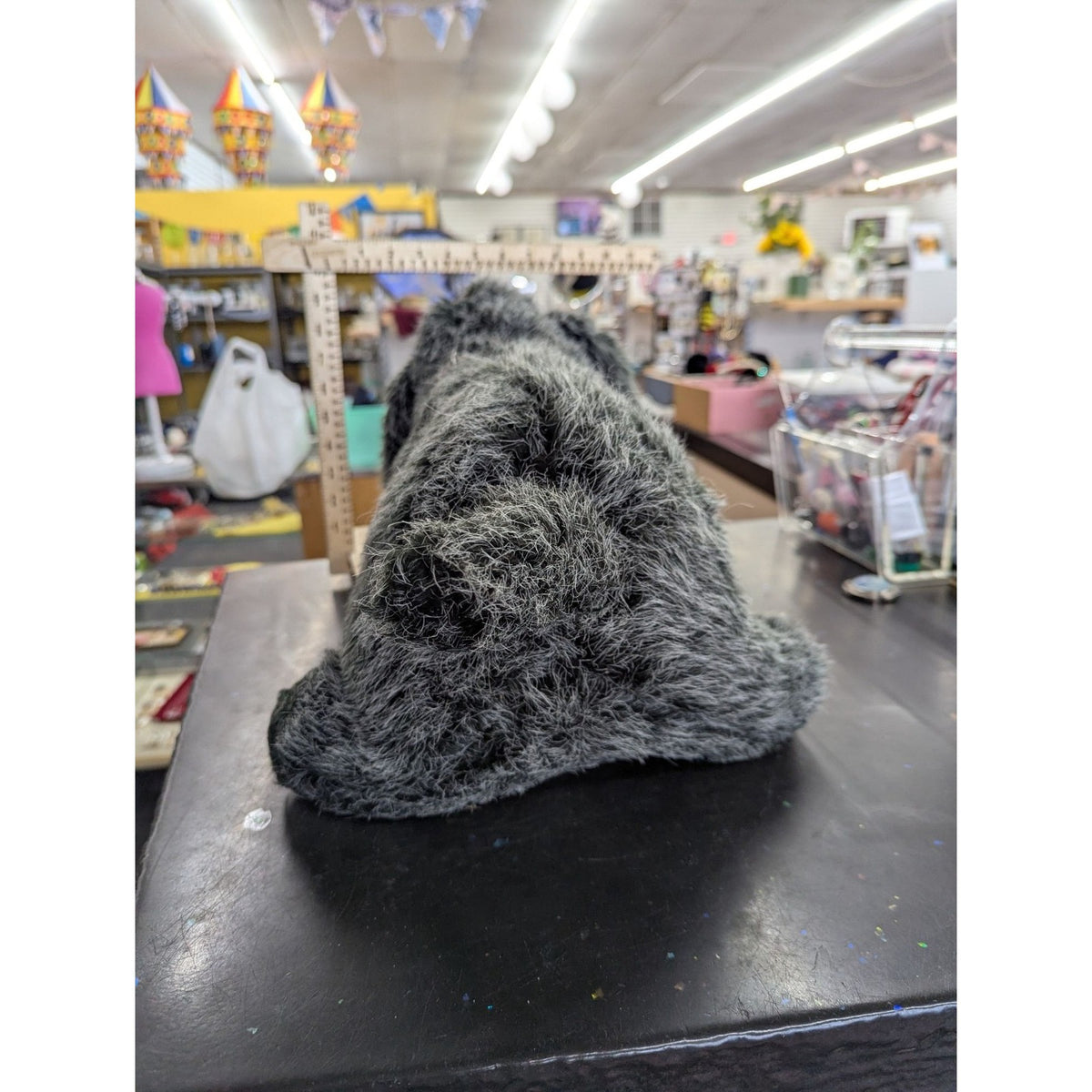 Handmade Furry Gray Animal Plush Dog Sergeant Collectible Mrs. Geppetto