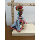 Vintage St. Maarten Chiquita Doll With Tomatoes & Striped Dress Display Figurine