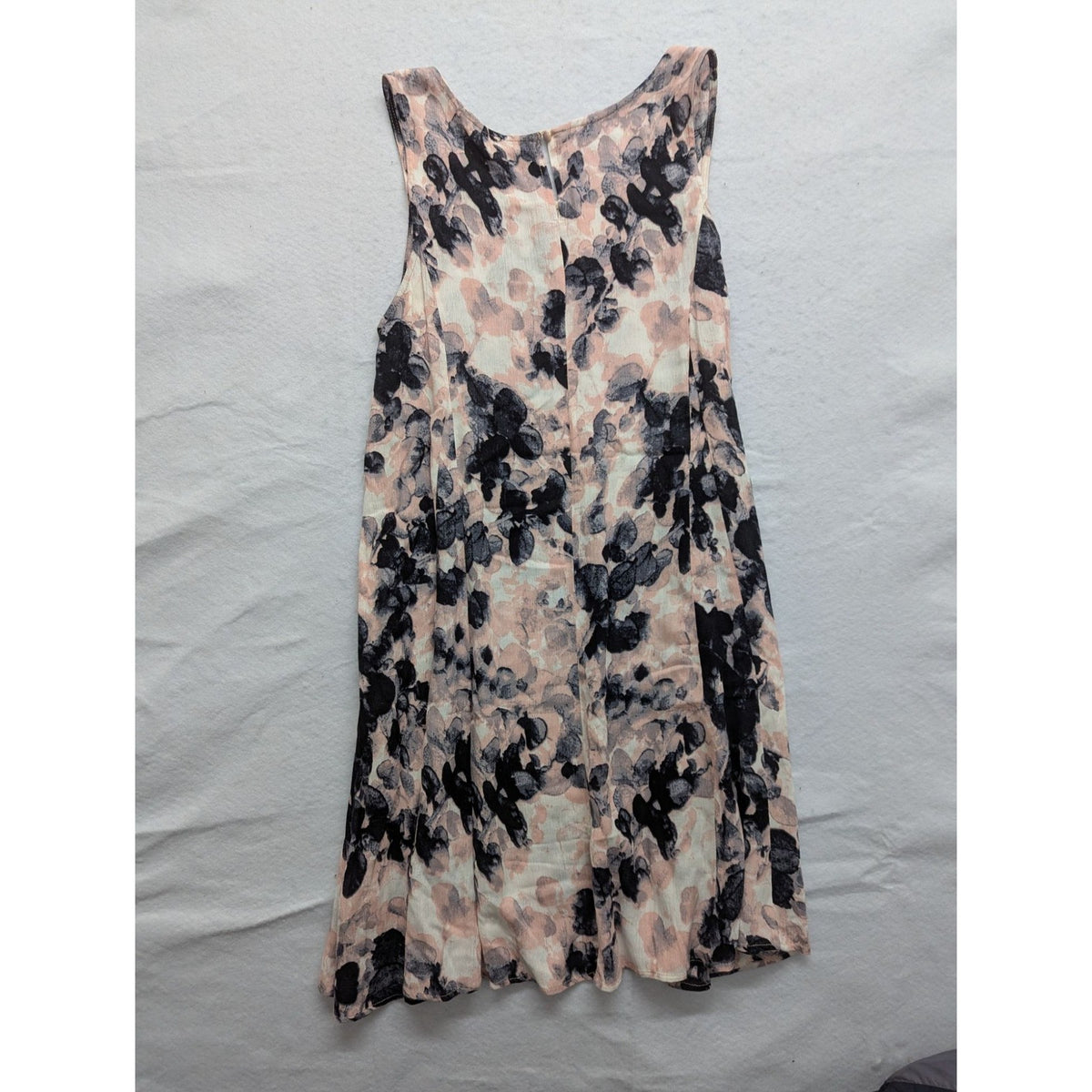 Madewell Sleeveless Floral Print A-Line Dress Pink & Navy Womens S