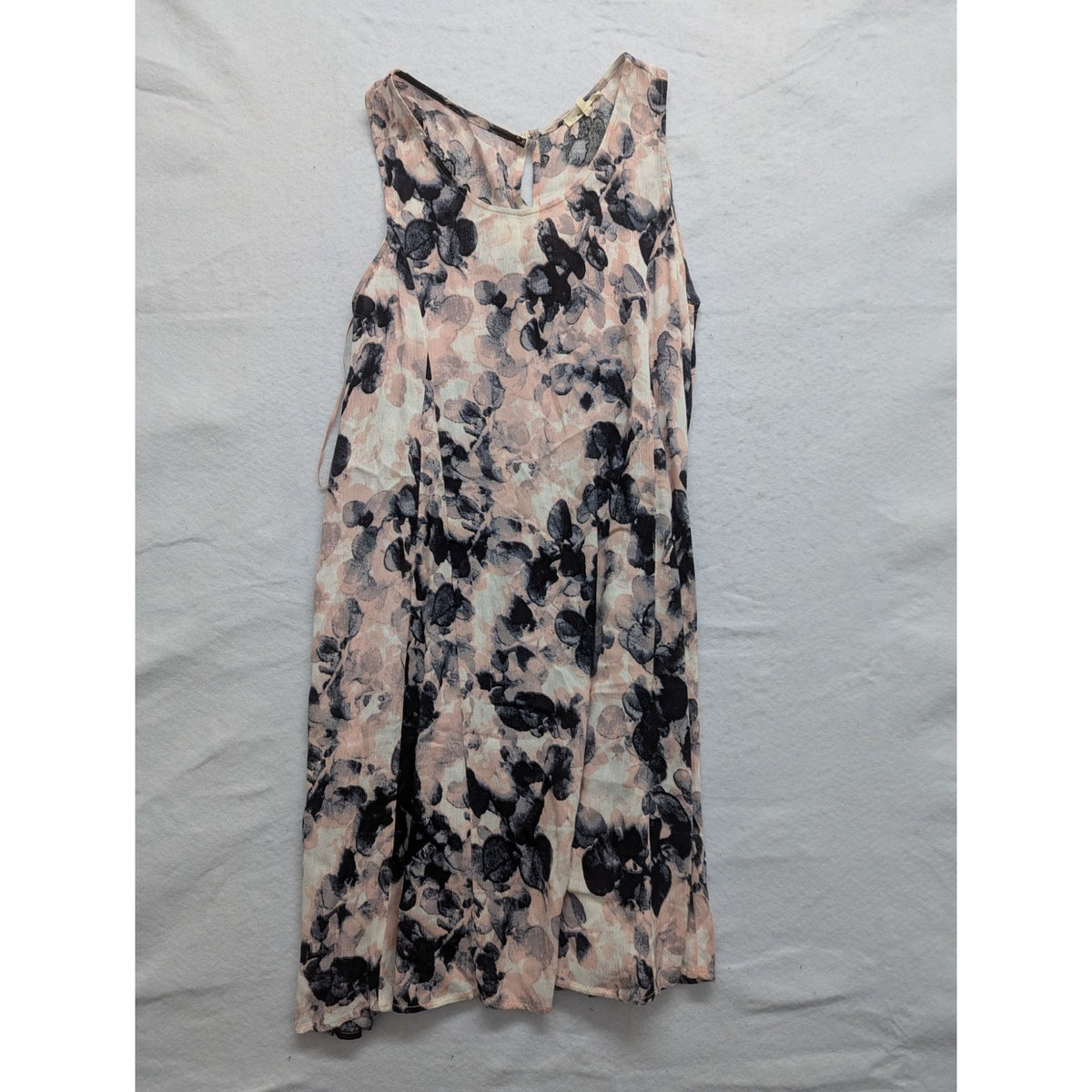 Madewell Sleeveless Floral Print A-Line Dress Pink & Navy Womens S