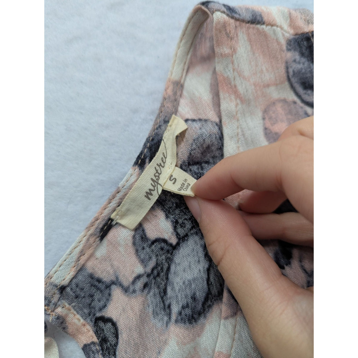 Madewell Sleeveless Floral Print A-Line Dress Pink & Navy Womens S