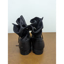 Black Tactical Combat Boots Size 5 Durable Rubber Sole Military Style Heavy Duty