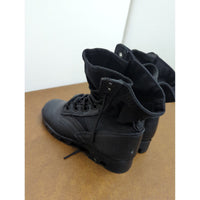 Black Tactical Combat Boots Size 5 Durable Rubber Sole Military Style Heavy Duty