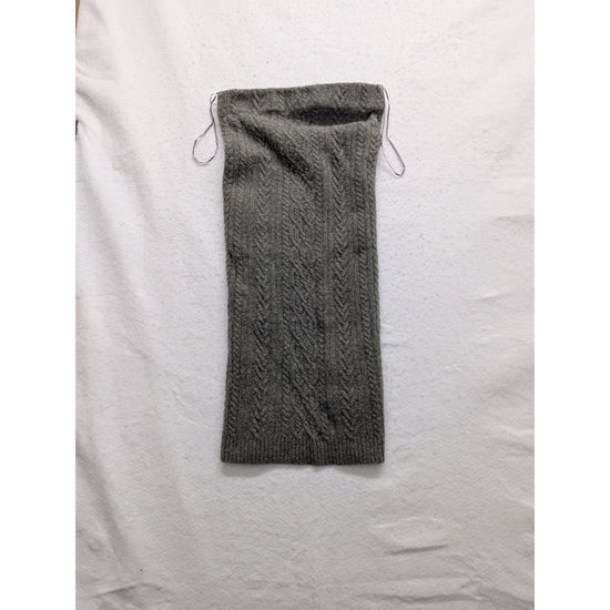 Lauren Ralph Lauren Gray Cable Knit Wool Blend Neck Warmer Scarf XS