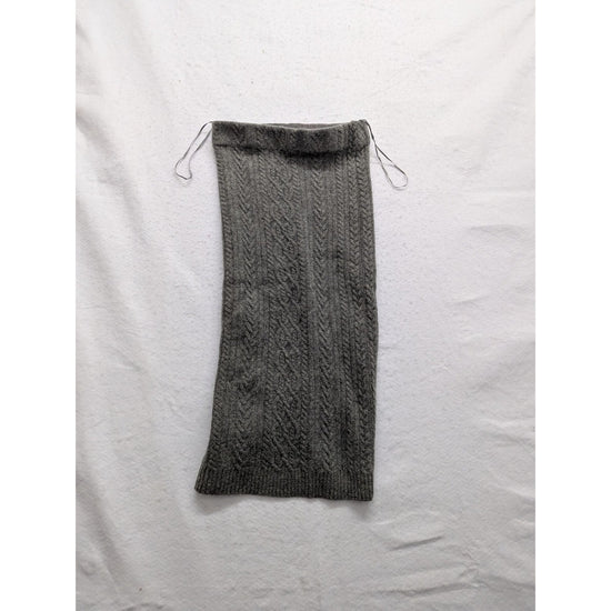 Lauren Ralph Lauren Gray Cable Knit Wool Blend Neck Warmer Scarf XS