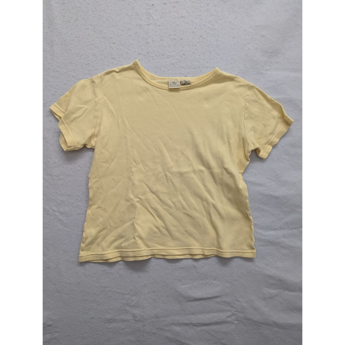 Cascade Blues Yellow Short-Sleeve T-Shirt M 100% Cotton Casual Top