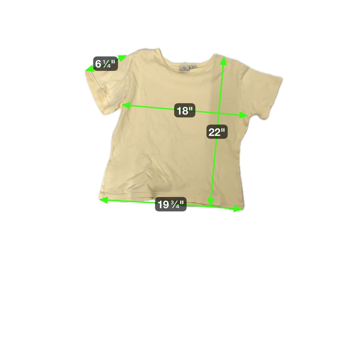 Cascade Blues Yellow Short-Sleeve T-Shirt M 100% Cotton Casual Top