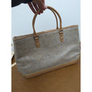 Indeed Woven Tote Bag With Faux Leather Trim & Dual Handles