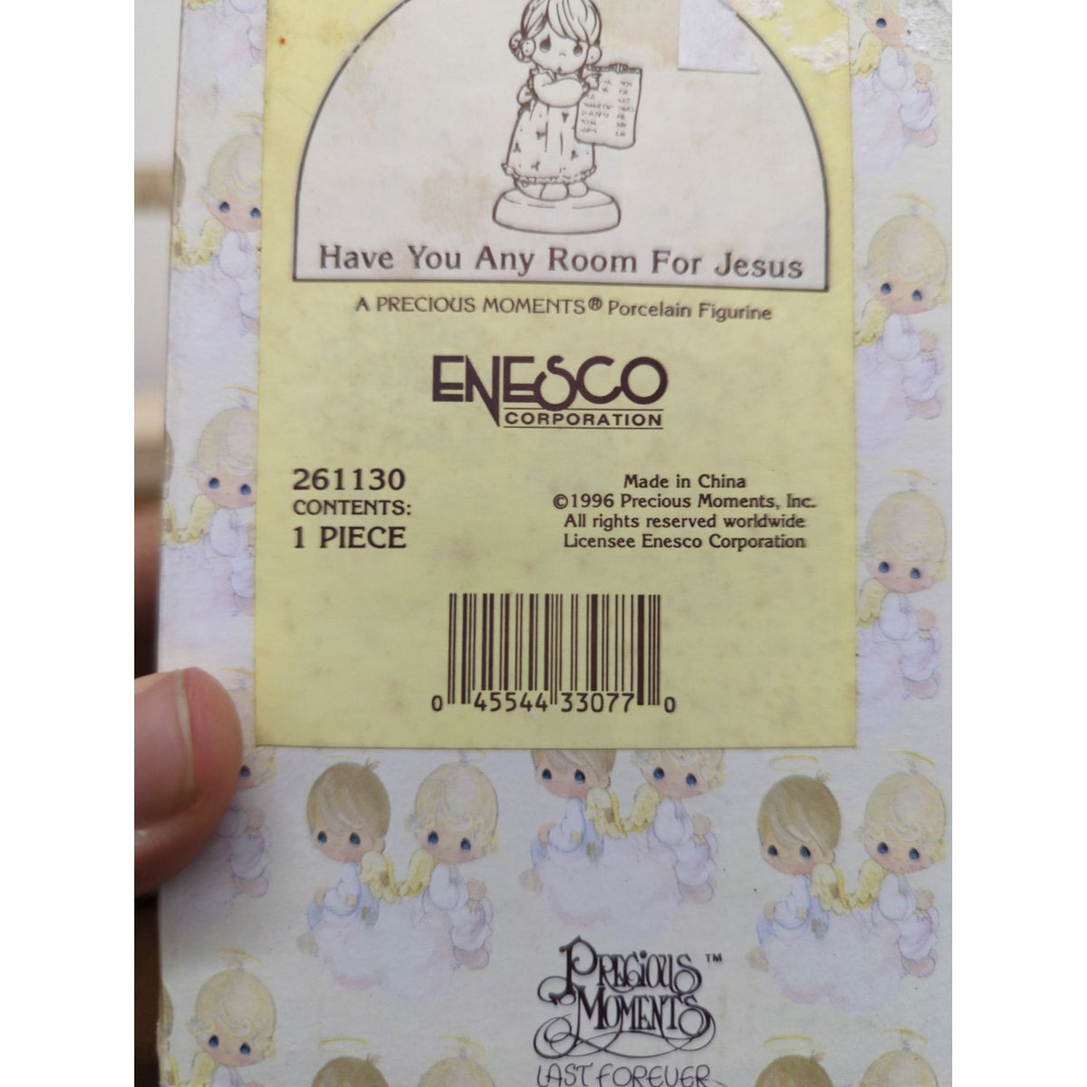 Precious Moments "Have You Any Room For Jesus" Porcelain Figurine By Enesco 1996 In Original Box