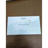 Grove Collaborative Stoneware Tray 10"x5" White Dishwasher Safe