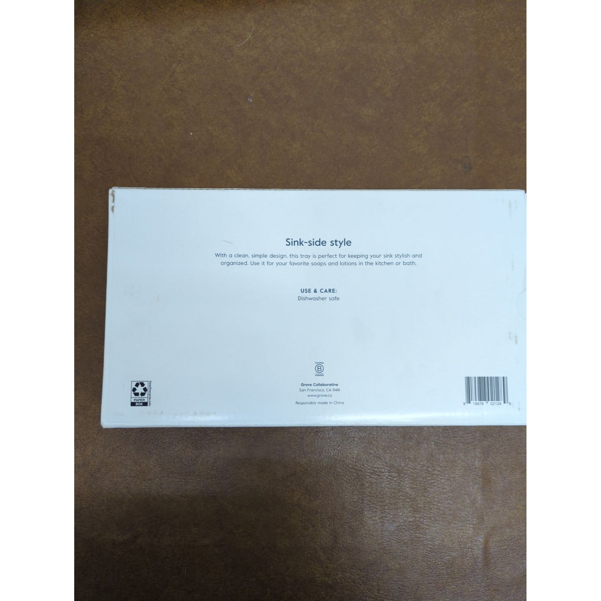 Grove Collaborative Stoneware Tray 10"x5" White Dishwasher Safe