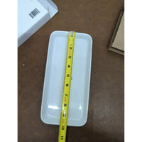 Grove Collaborative Stoneware Tray 10"x5" White Dishwasher Safe